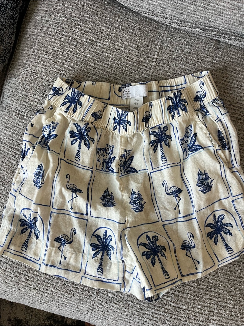 C&C California 100% LINEN shorts